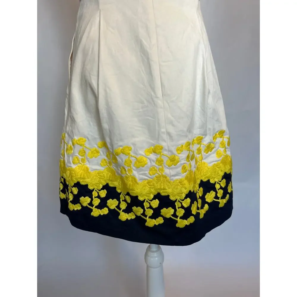 Draper James | Climbing Bloom Dress | Fit and Flare Embroidered Trim Pockets | 8 - Picture 14 of 15